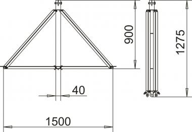 OBO isFang 3B-150 AL Dreibeinstativ 
