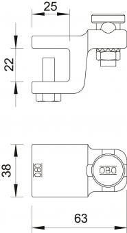 OBO 5004 DIN-FT 20 Falzklemme 