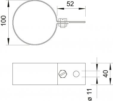 OBO 301 DIN-100 Regenrohrschelle 100mm 