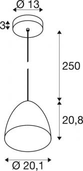 SLV PARA CONE 20 Pendelleuchte   1008129 