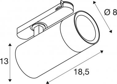 SLV 3PH-Strahler Trackspot sw    1007657 