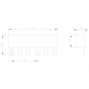 Siemens 3RV19151AB 3Ph.-Sammelschienen 