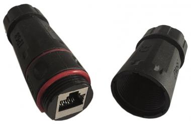RED IP68 Cat 6A Buchse/Buchse Adapter 