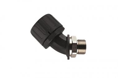 Hellermann HG28-45M-M25-PA66/NPB-BK 45° 