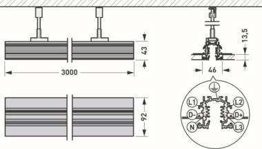 TRILUX Rail CT DALI 3PH L3 ST    8901900 