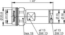 TEGA N-Kabelstecker 50Ohm IP67 100023935 