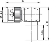 TG BNC-Kabelwinkelstecker CR J01000A0065 