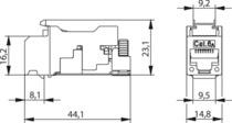 TG AMJ-S Modul Cat6A 500MHz  J00029A2000 