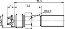 TG FME-Kabelbuchse CR/CR PP  J01701A0003 