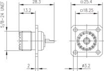 TEGA UHF-Flanschbuchse Löt SO  100024344 