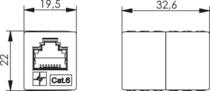 TG AMJ-Kupplung Cat.6+ RJ45  J00029A0062 