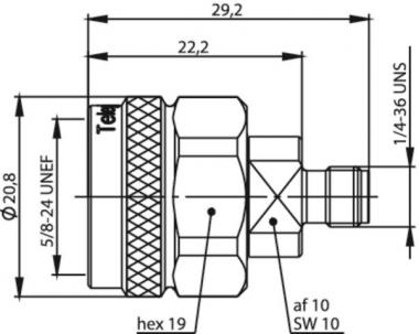 TEGA Adapter N-SMA 50Ohm     J01027B0018 