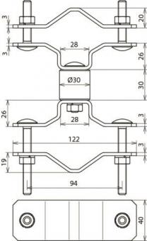 Dehn 105161           BSC D40 D45.65 V2A 