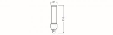LEDV DULUX LED D 5W/830 120° (10W) 