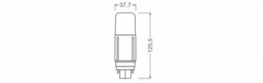 LEDV DULUX LED D 9,5W/830 vertikal (26W) 