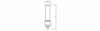 LEDV DULUX LED D 9W/830 120° (26W) 