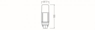 LEDV DULUX LED D 5,5W/830 vertikal (13W) 