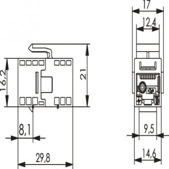 TG UMJ-Kupplung K Cat.6 RJ45 J00029A0064 