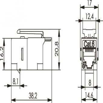 TG AMJ-Kupplung Cat.6+ RJ45  J00029A0061 