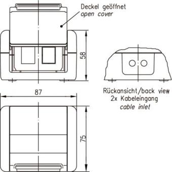 TG Gehäuse AP 75x86x58mm     H02000A0070 
