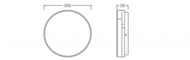 LEDV SF DISC IP54 IK10 weiss D=300mm 