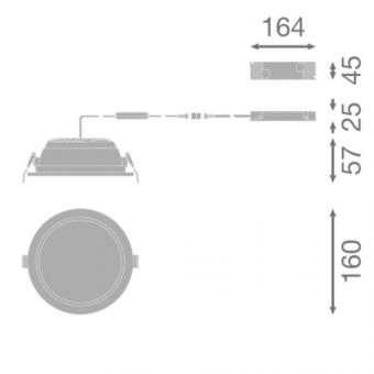 Ledvance DL CMFT HE DA D150 P 15W 840 OP 