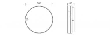 LEDV SF DISC EL 3h IP54 weiss D=300mm 