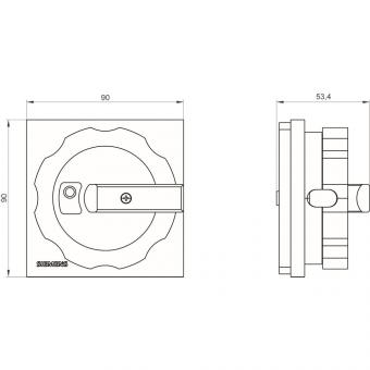 Siemens 3LD92841B Drehantrieb sw 