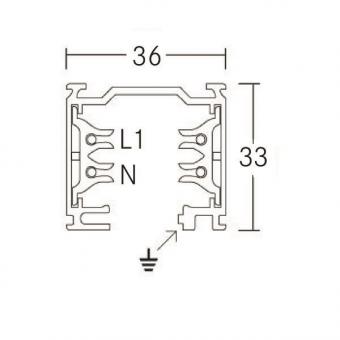 BRUM 3PH Stromschiene schwarz   88104080 
