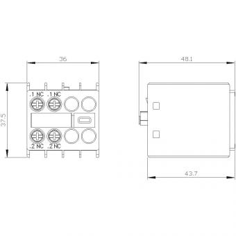 Siemens 3RH29111HA02 Hilfsschalterblock 