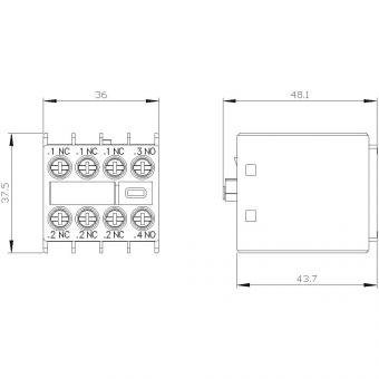 Siemens 3RH29111HA13 Hilfsschalterblock 