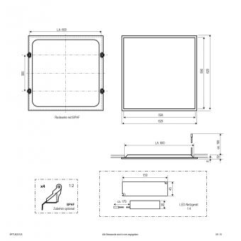 EVN LED Einbaupanel -quad. -  BPTU620125 