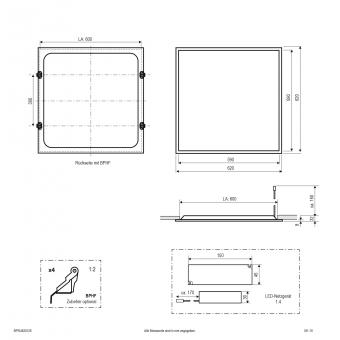 EVN LED Einbaupanel -quad. -  BPSU620125 