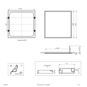 EVN LED Einbaupanel -quad. -  BPDU620125 