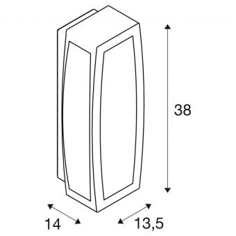 SLV Wandleuchte MERIDIAN BOX IP54 230045 