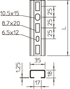OBO CML3518P0500FS Profilschiene gelocht 