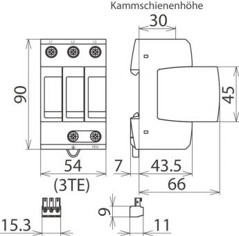 DEHN Überspannungs-Ableiter Mod.  952305 