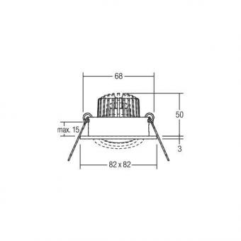 BRUM LED-Einbaustrahler 230 V   39485023 