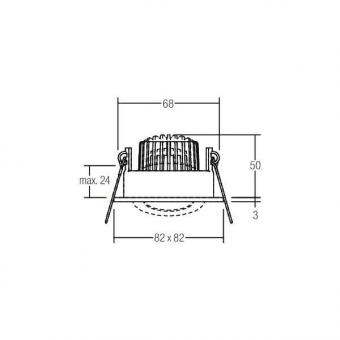 BRUM LED-Einbaustra. IP65 Chrom 39355023 