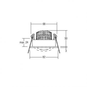 BRUM LED-Einbaustra. IP65 weiss   DAMITA 