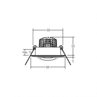 BRUM LED-Einbaustrahler d2w Weiß    BB13 
