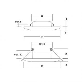 BRUM LED-Einbaudownlight rund,  38371033 