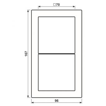 JG LS-design Rahmen 2fach     LSD 982 LG 