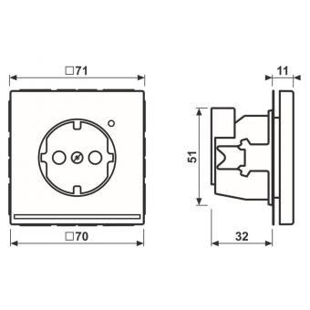 Jung SCHUKOsteckdose      LS1520-OWWMLNW 