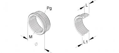 Kleinhuis Adapter Pg21 außen    46P21M20 