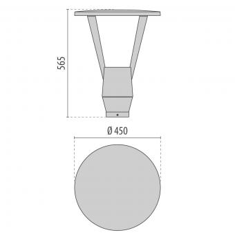 PIL LED-Mastleuchte 4000K 43W    3104726 