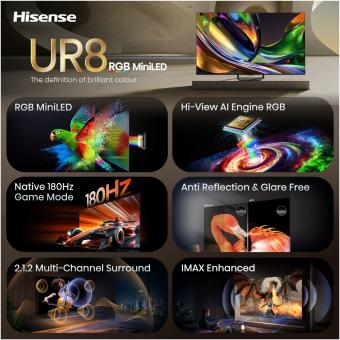 Hisense 65UR8DS sw Mini LED-TV RGB 