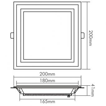 Nobile LED Glas Panel 200 Q   1561560511 