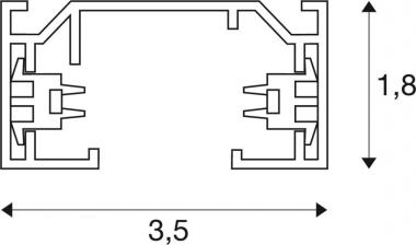 SLV Hochvoltschiene 2m 1-Phasen   143022 