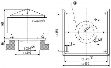 Maico Radial-Dachventilator m. MDR 22 EC 